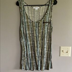 Olive Multicolor Tank Top
